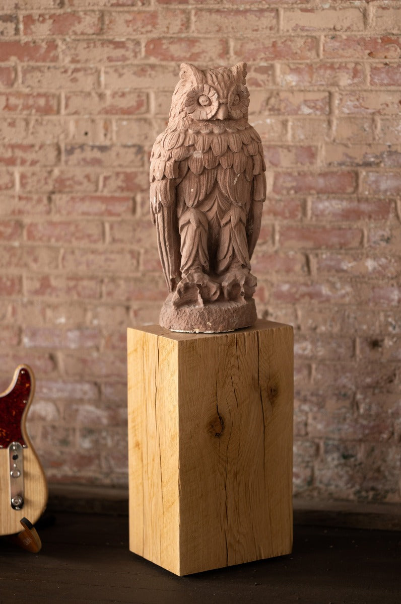 Solid Wood Cube Side Table or Pedestal Oak