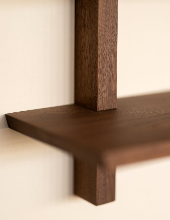 Floating Shelving Unit | Clever Shelf Walnut Detail