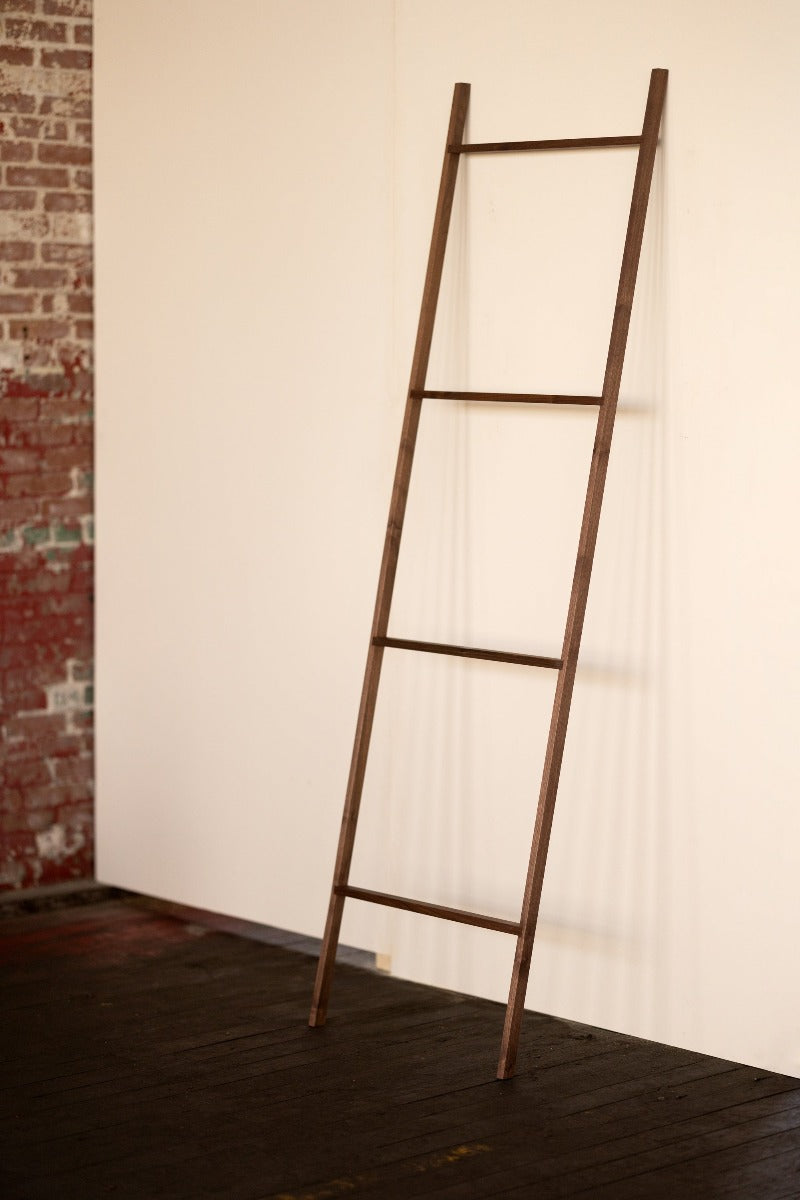 Storage and Display Ladder | Laundry Ladder | Quilt Storage Walnut