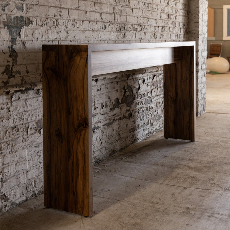 Spider Table | Narrow Wood Console Table Sweet Gum