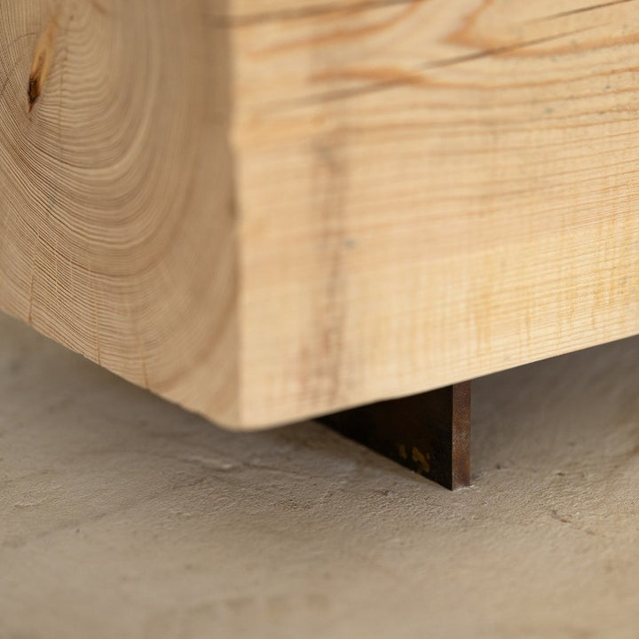 Cypress Wood Beam Bench | Large Reclaimed Wood Bench 4