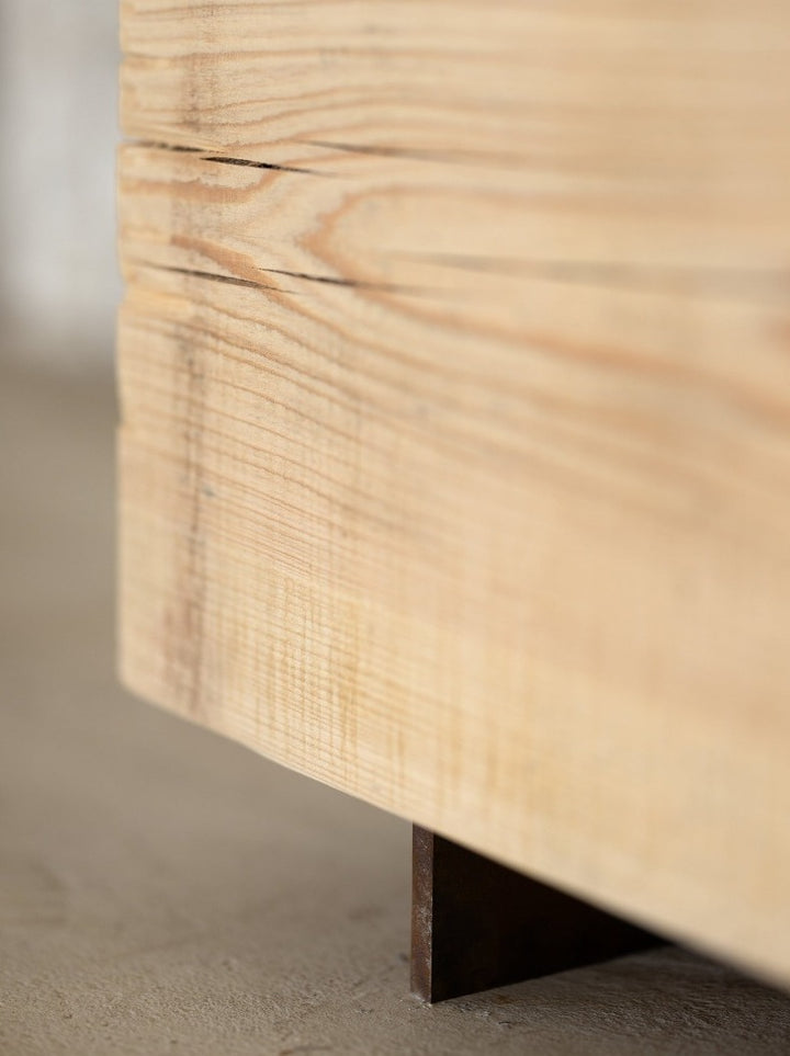 Cypress Wood Beam Bench | Large Reclaimed Wood Bench 7