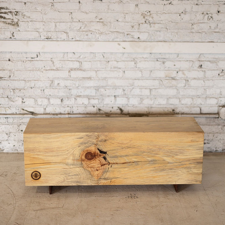 Reclaimed Wood Beam Bench 4 foot natural