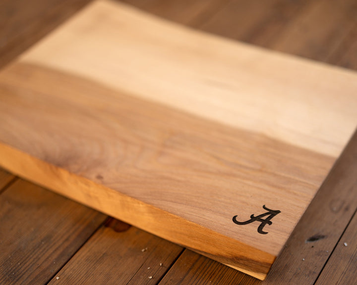 University of Alabama Live Edge Wood Charcuterie Board | Tailgate Board