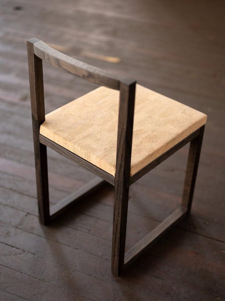 Wood and Cork Chair | Dining or Writing Desk Chair | Porto Chair Epic Steel