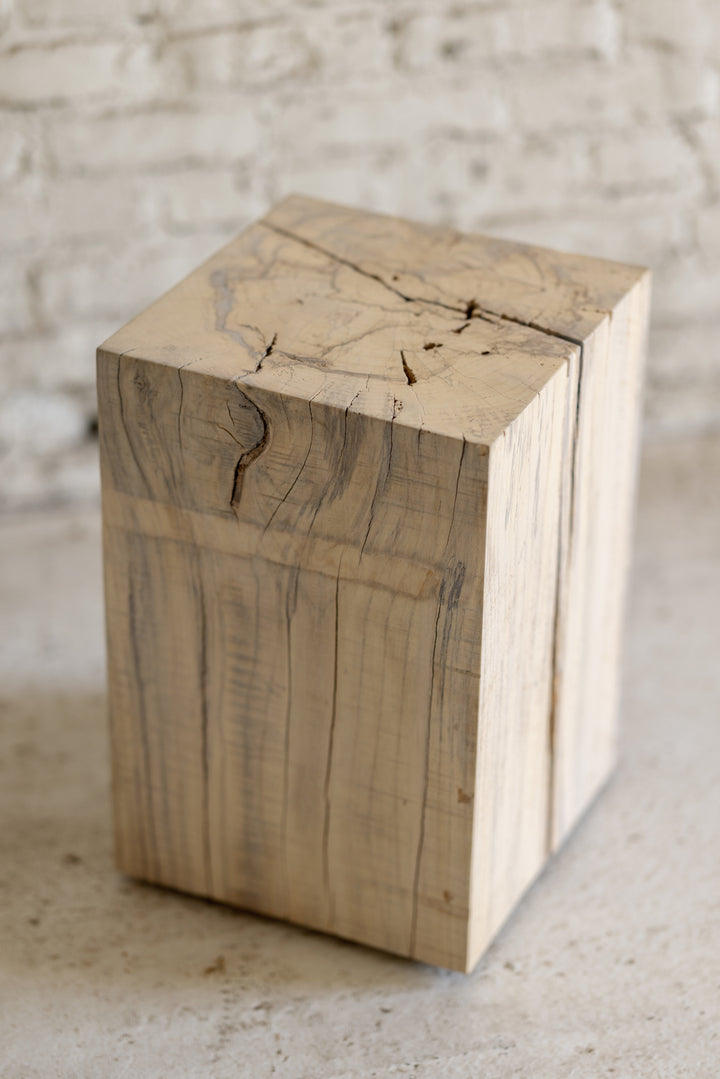 Le Boit | Solid Wood Cube Pedestal, Art Display, Side Table, Plinths