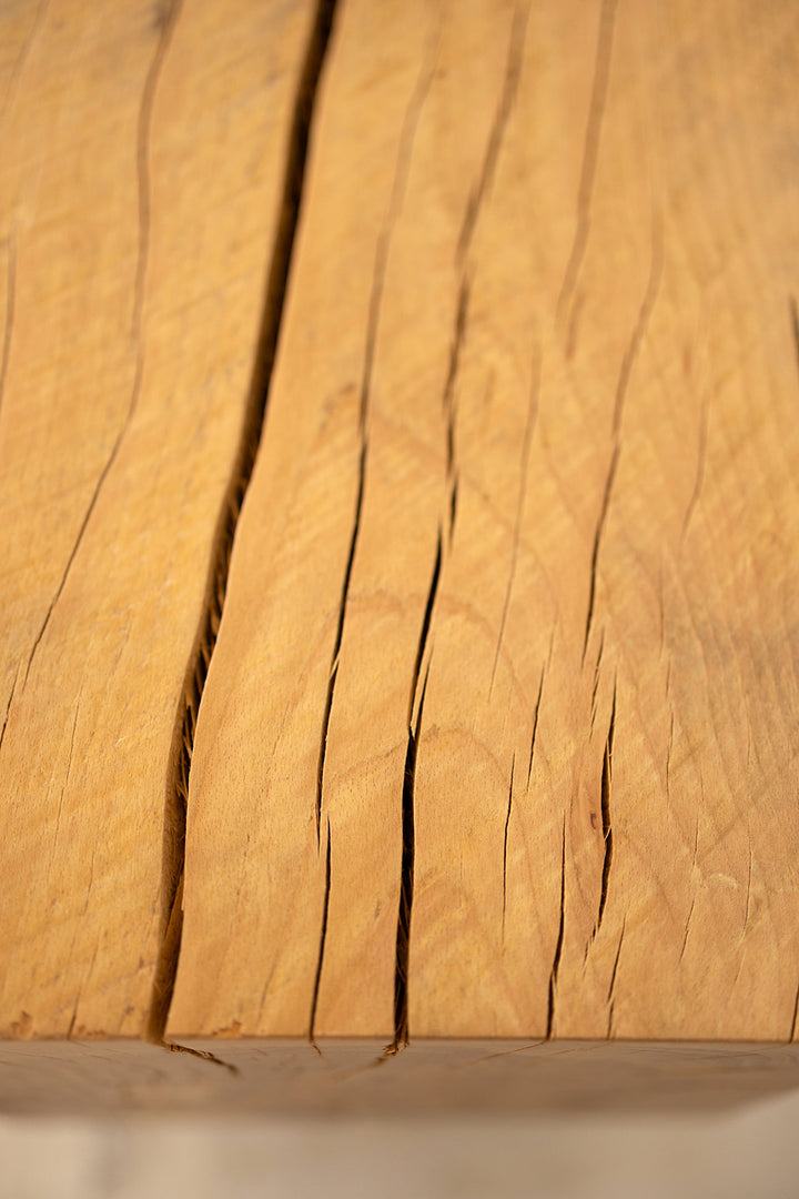 Beech Wood Knife Beam Bench | Reclaimed Solid Wood Bench Color