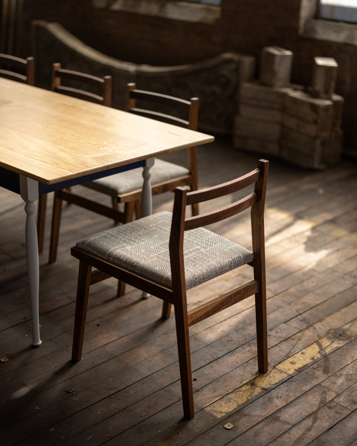 Traditional Pine Farm table with Turned Legs End Chair