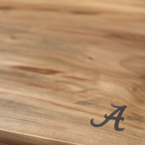 Live Edge Wood Charcuterie Board | University of Alabama Tailgate Board