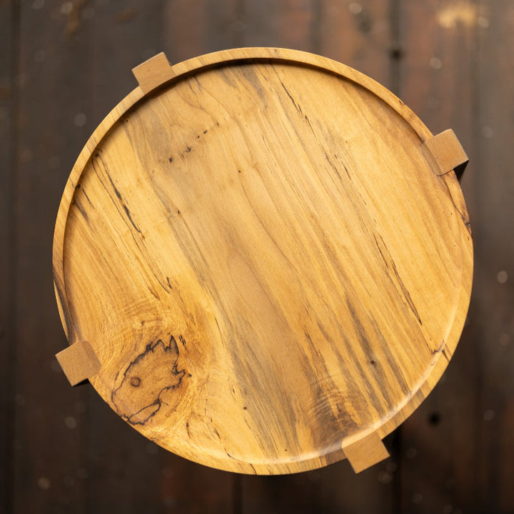 Round Modern Side Table | Waverly Limited Edition and One of a Kind Sweet Gum Wood