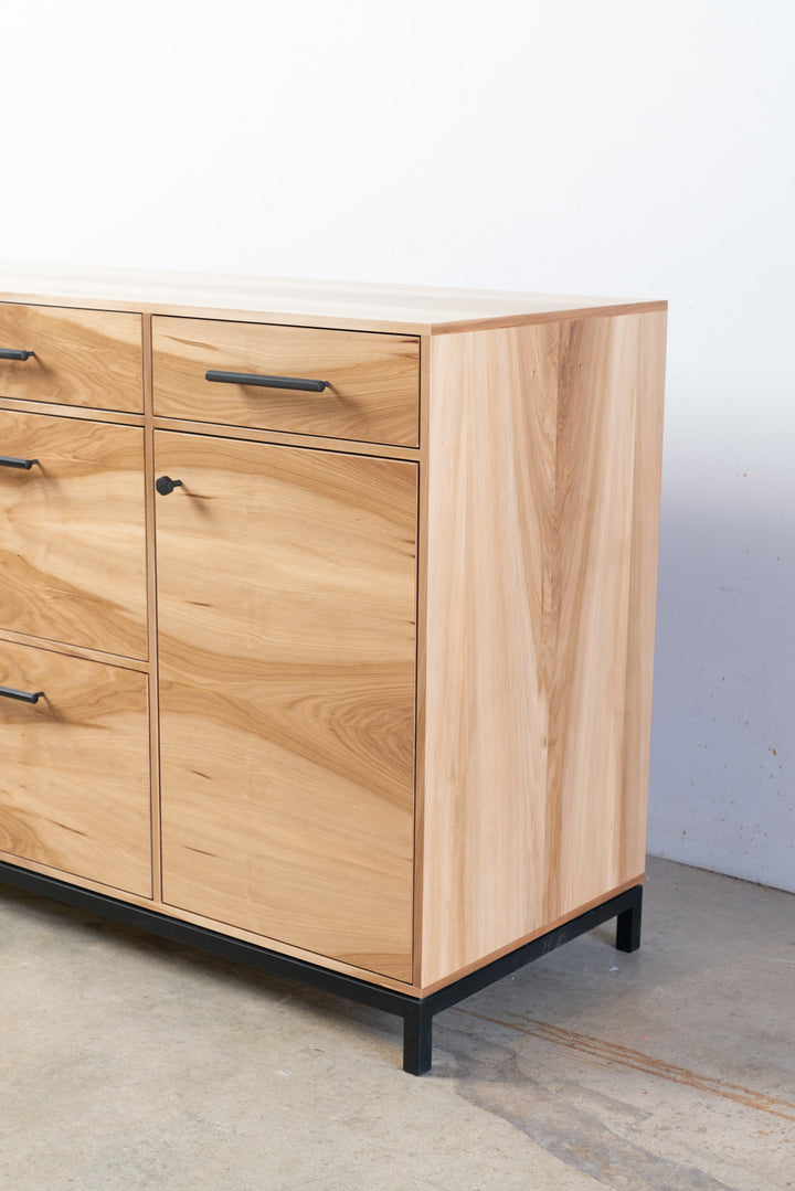 Lanett | Modern Credenza in Urban Wood Veneer Sweet Gum