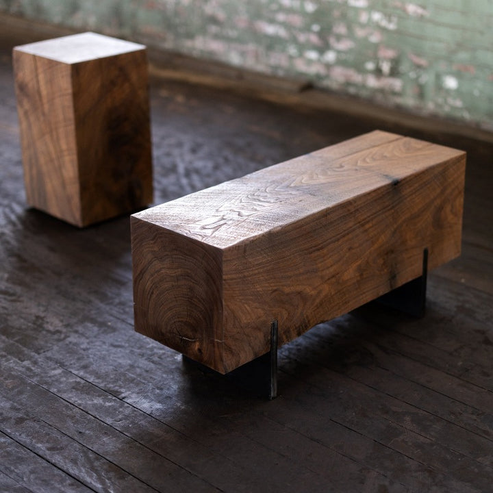 walnut wood bench