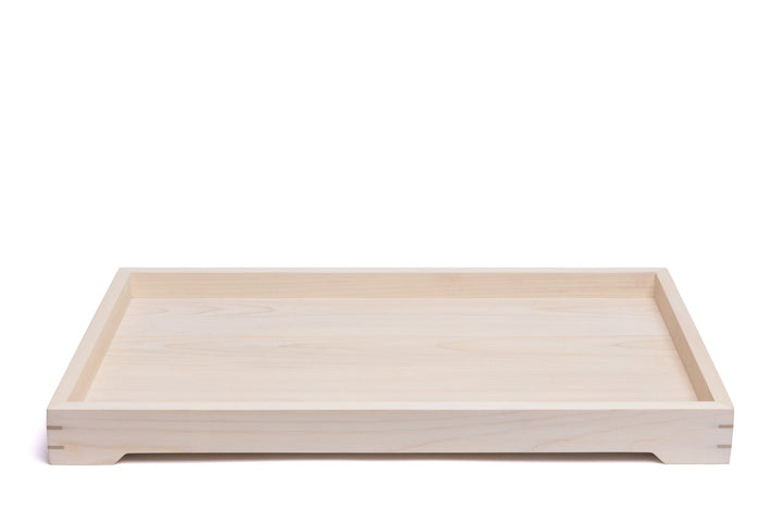 Modern Wooden Tray viewed from the side