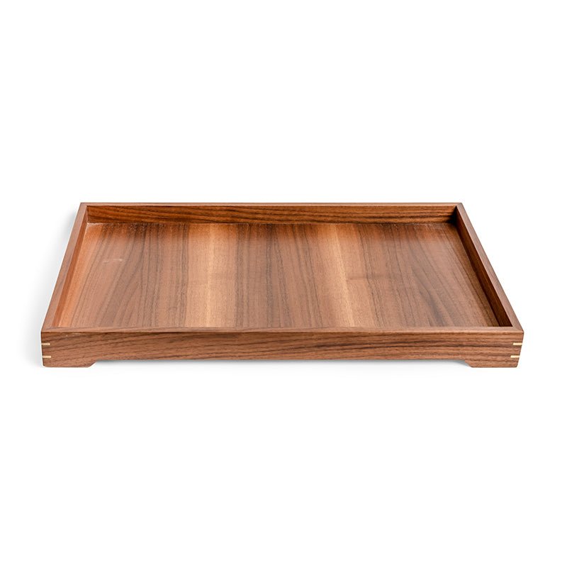 Modern Wooden Tray viewed from the side
