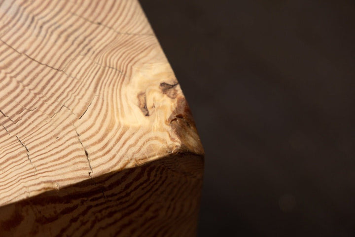 Hyo Table Natural | Pine Wood Cube Side Table - Alabama Sawyer