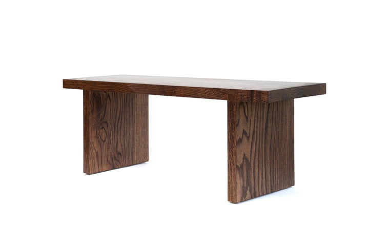 solid wood entryway bench