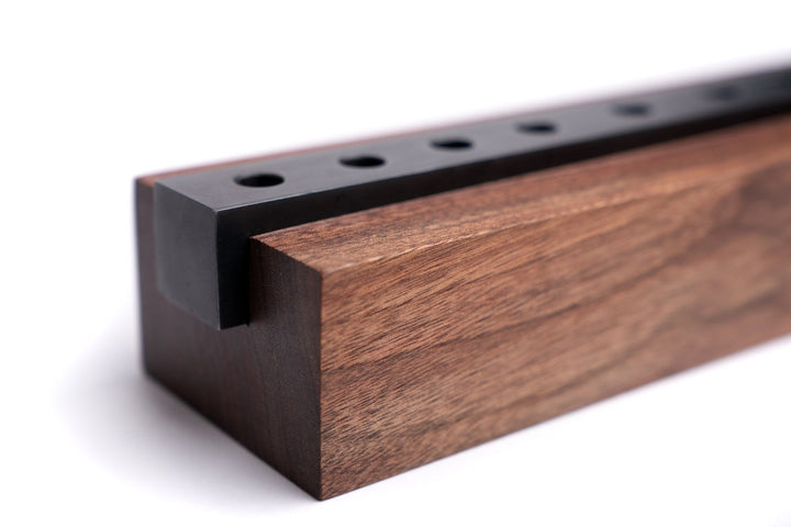 Wood and Steel Menorah