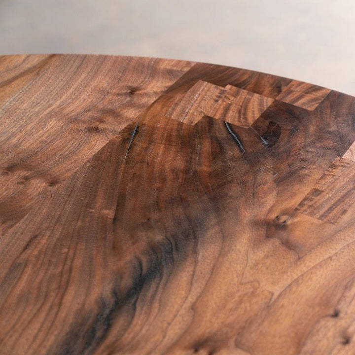 Solid Wood Cast Iron Base dining table