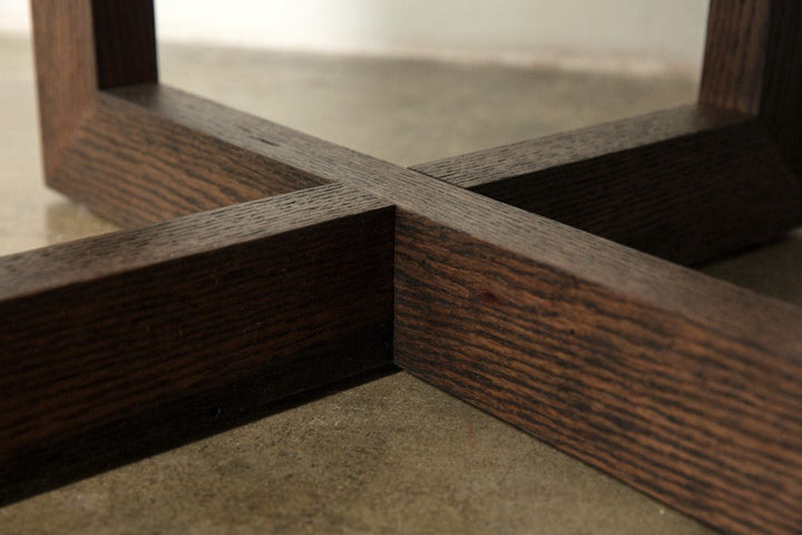 solid wood round coffee table