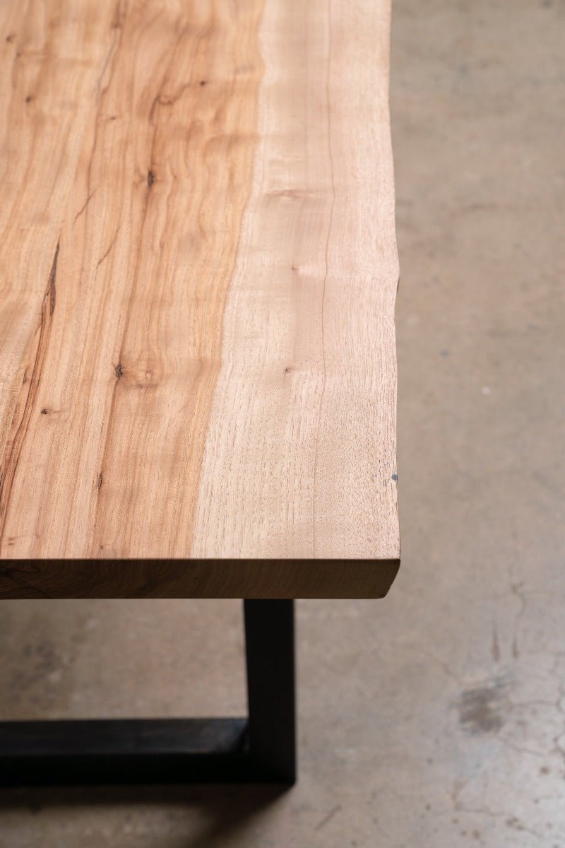 Sunrise Dining Table | Modern Wood and Steel Table - Alabama Sawyer