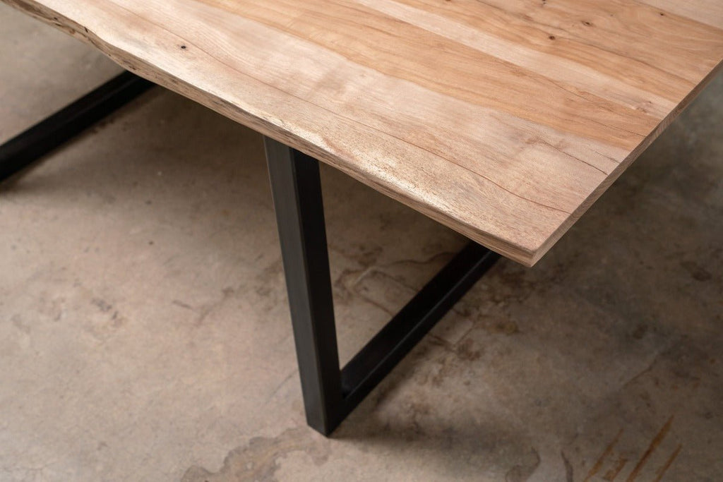 urban wood and steel table