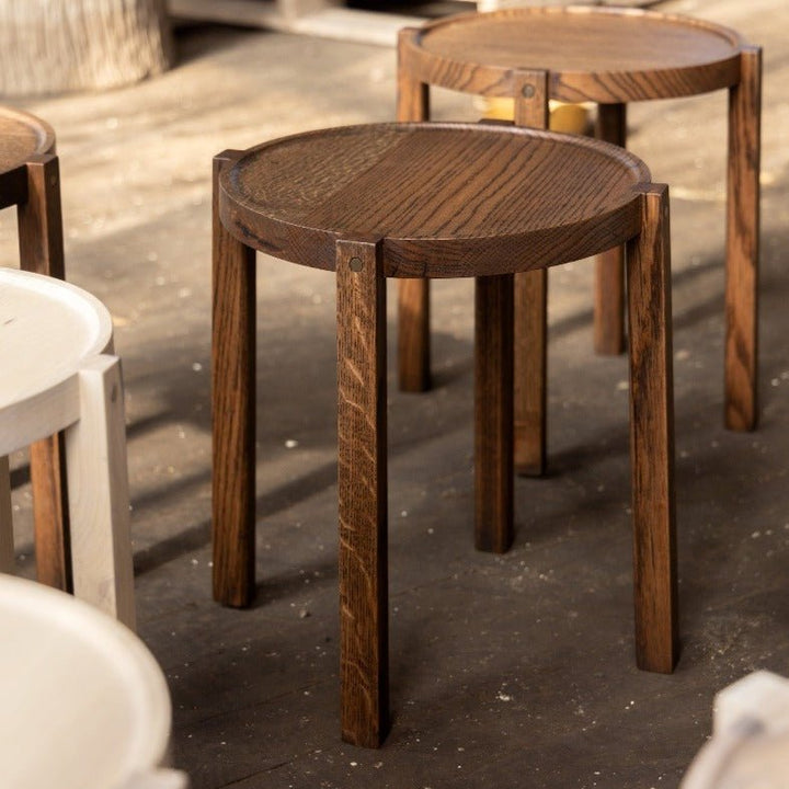 Waverly Side Table | Modern Round Wood Side Table - Alabama Sawyer
