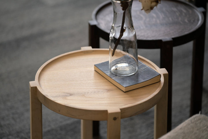 Waverly Side Table | Modern Round Wood Side Table - Alabama Sawyer