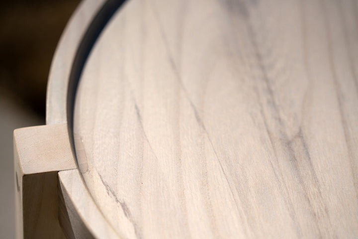 Waverly Side Table | Modern Round Wood Side Table - Alabama Sawyer