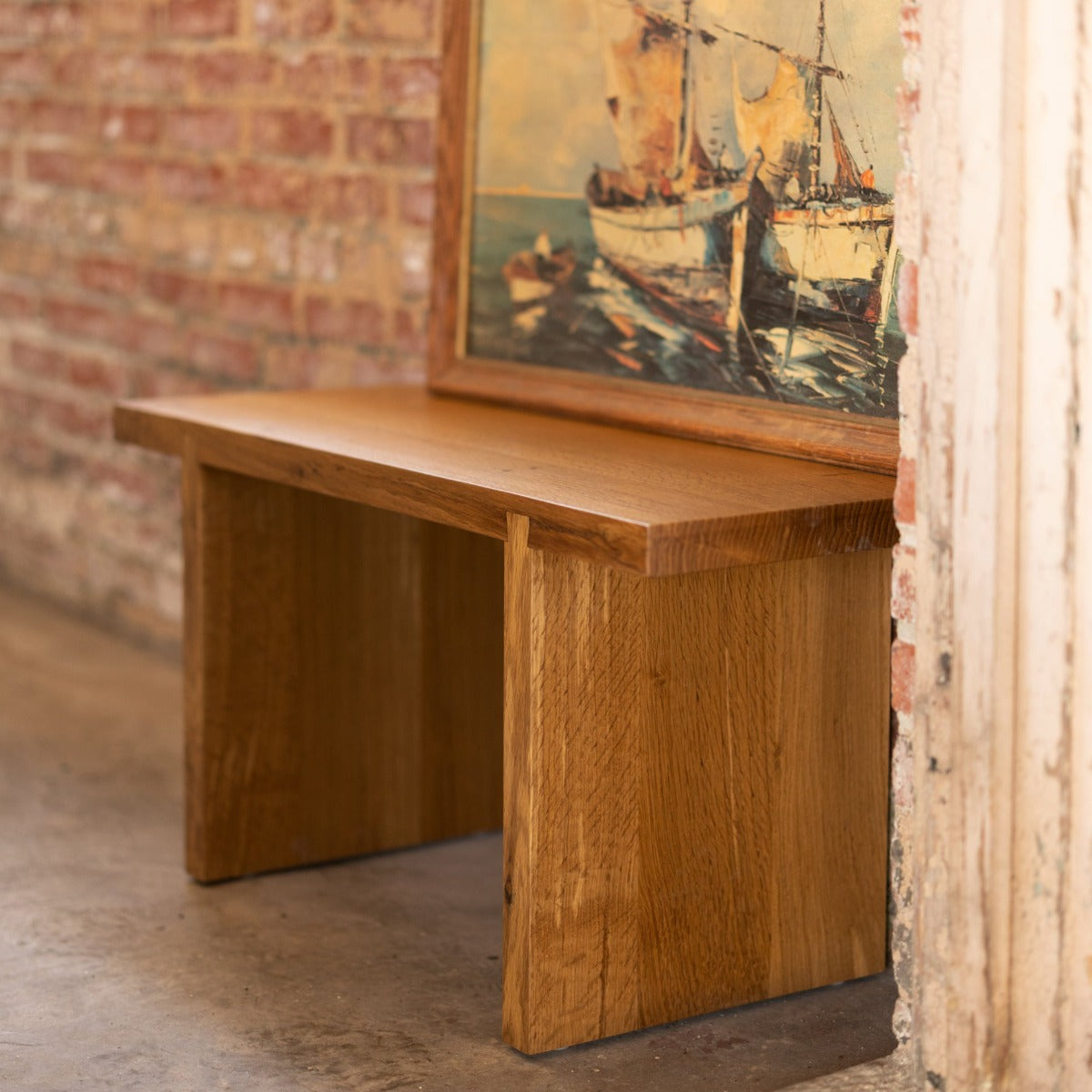 Miyake Bench | Entryway Seating Solid Wood with Traditional