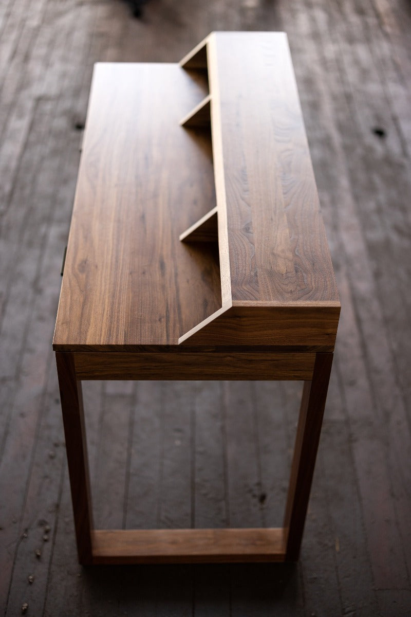 Flagg Desk | Classic Writing Desk or Home Office Computer Desk in Walnut