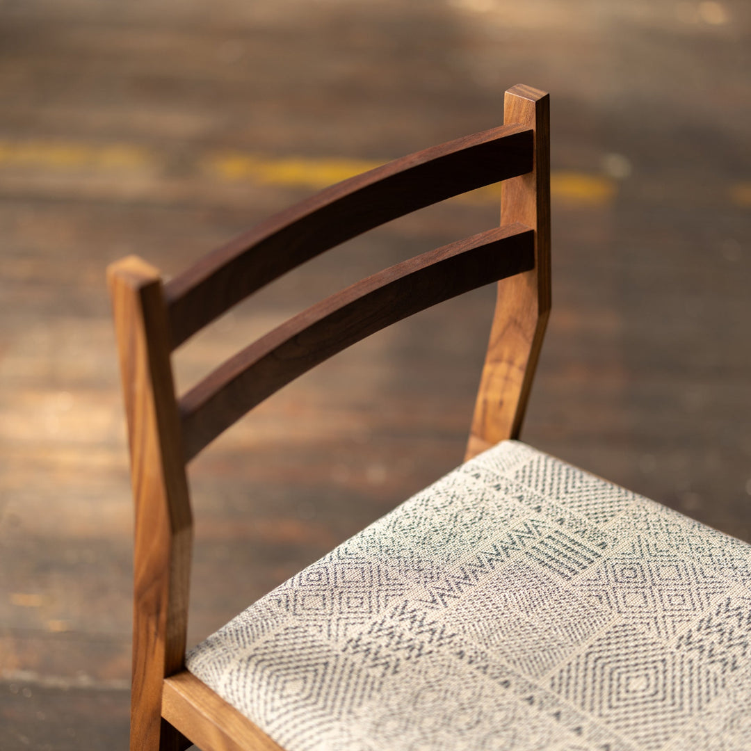 Modern Walnut Dining Chair Made to Order COM Detail Double
