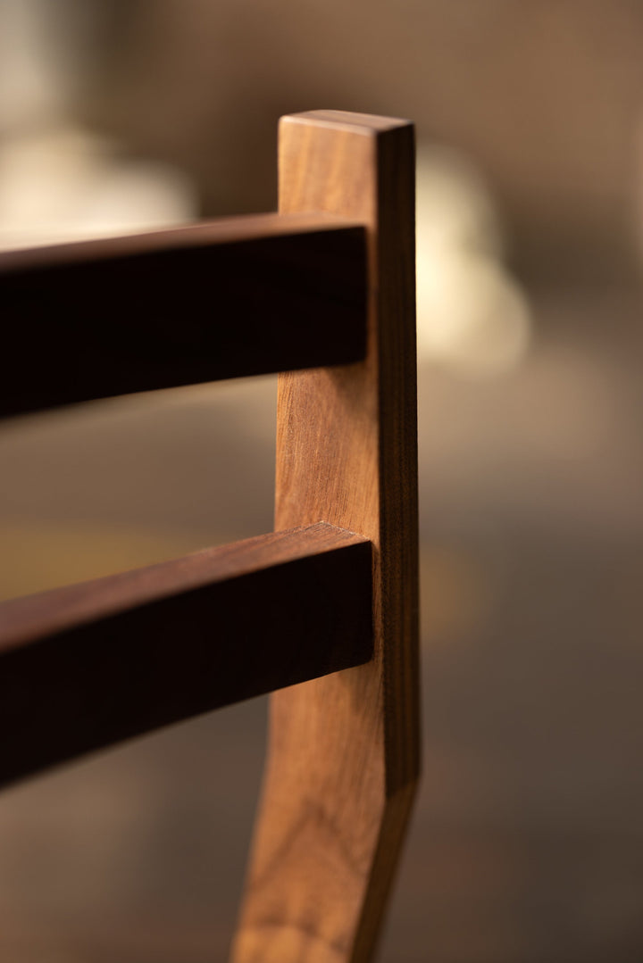 Modern Walnut Dining Chair Made to Order COM 2 back
