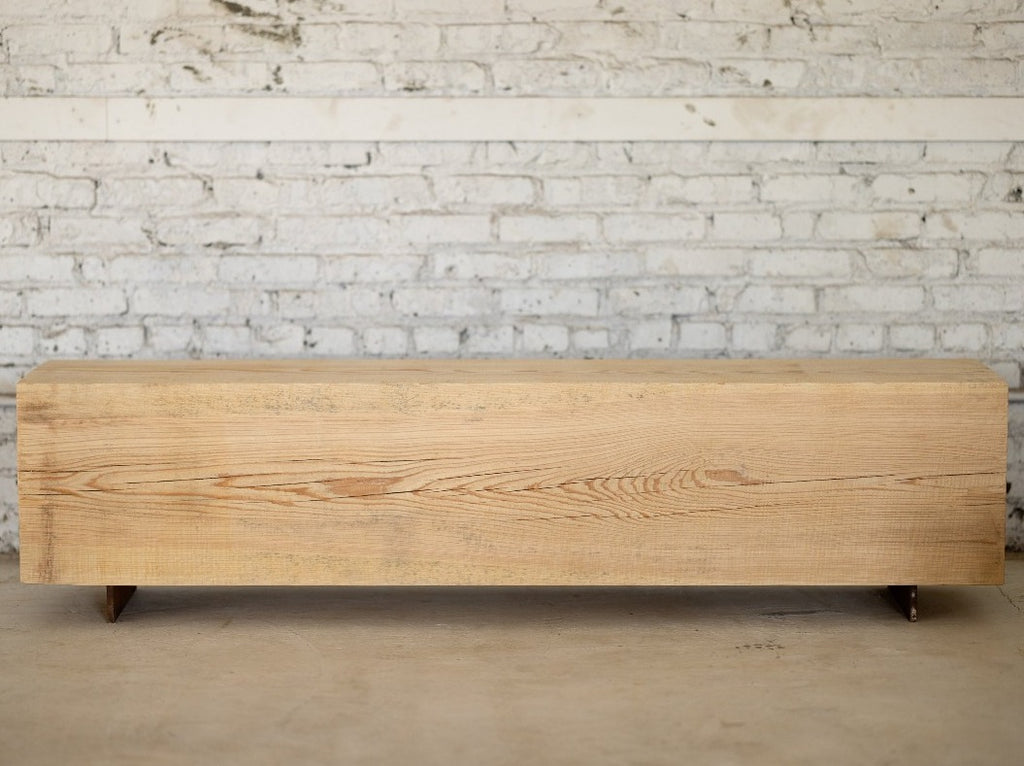 Cypress Wood Beam Bench | Large Reclaimed Wood Bench