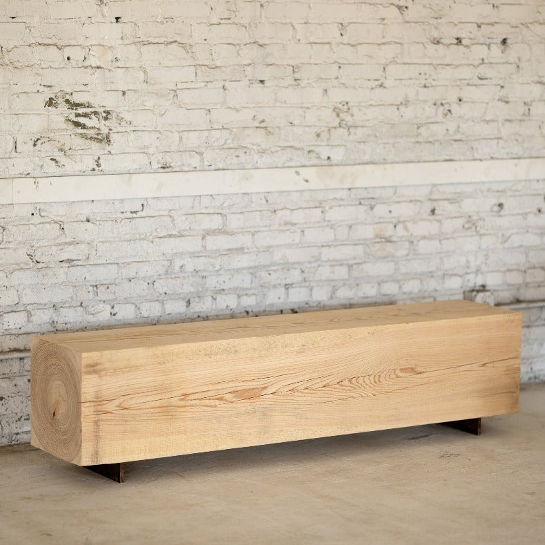 Cypress Wood Beam Bench | Large Reclaimed Wood Bench 6