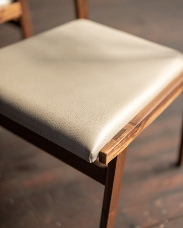 Barcelona Chair | Wood Dining Chair with Upholstered Seating Joinery