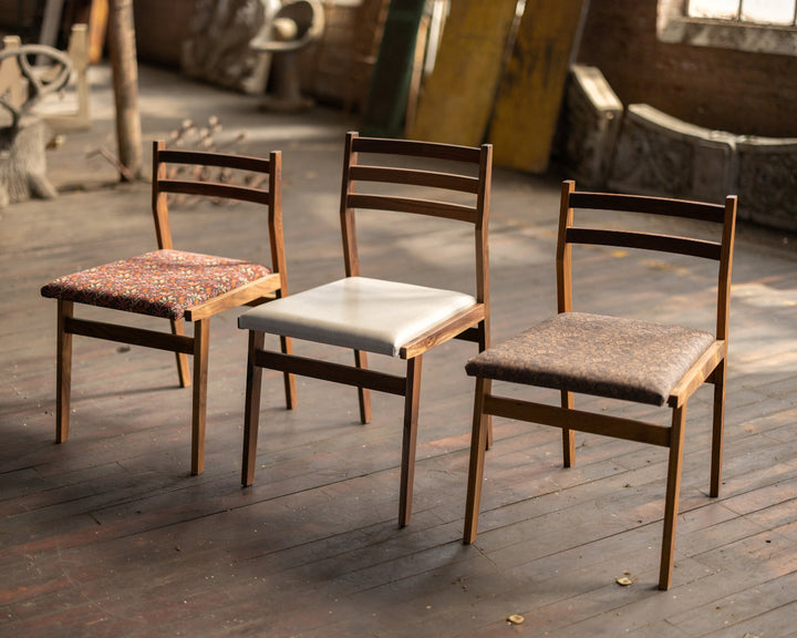 Modern Walnut Dining Chair Made to Order COM Trio of Options