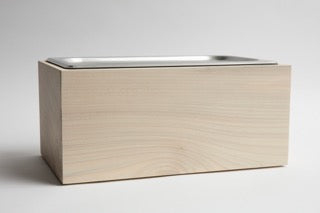 Countertop Compost Bin - Noaway© in Magnolia Wood and Stainless Steel