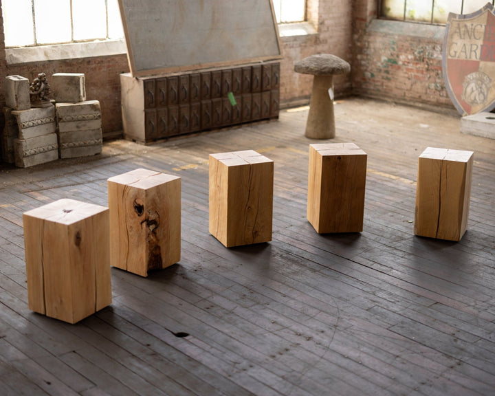 Beech Solid Wood Cube Side Table Hyo group
