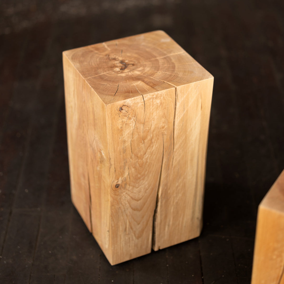 Beech Solid Wood Cube Side Table Hyo