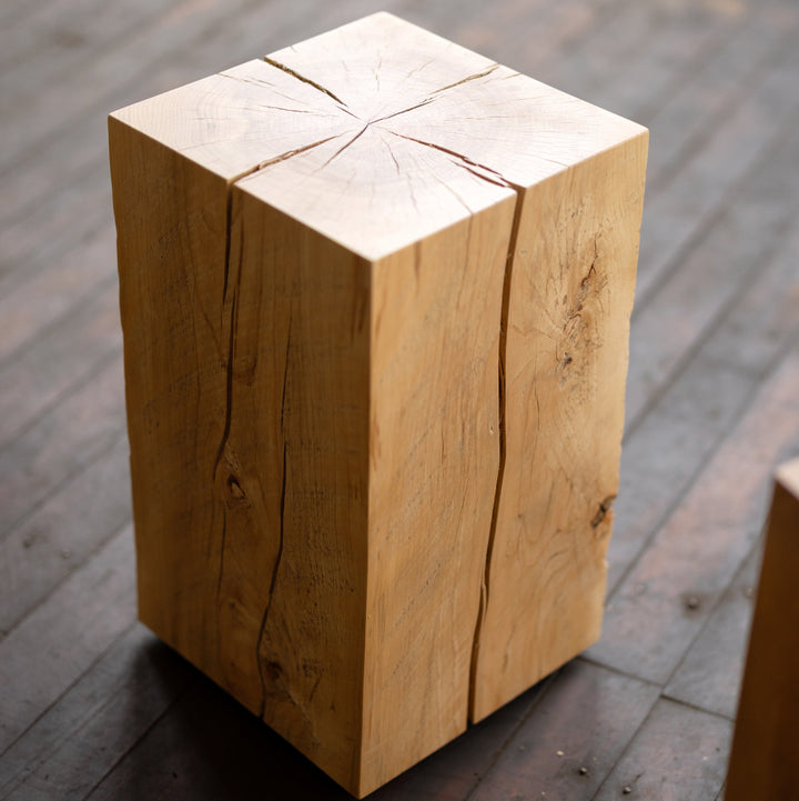 Beech Solid Wood Cube Side Table Hyo #1