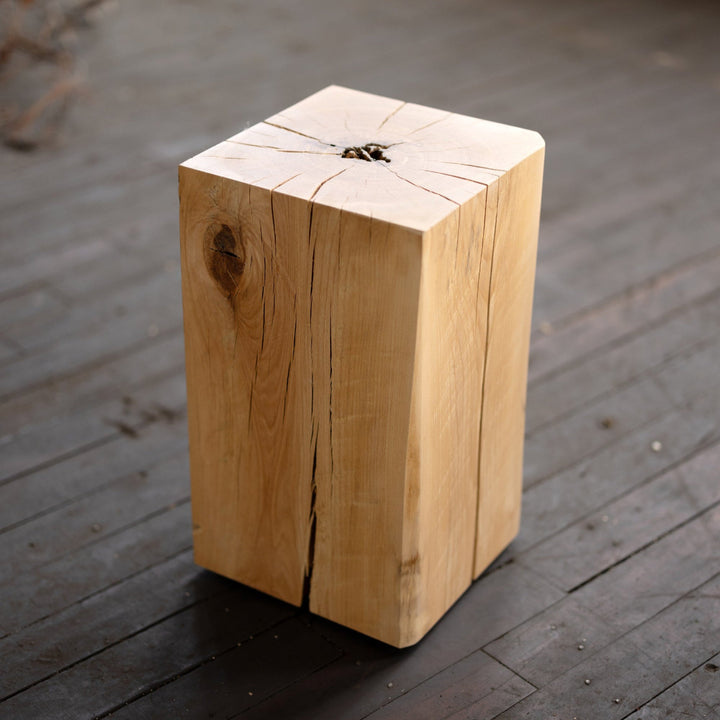 Beech Solid Wood Cube Side Table Hyo character