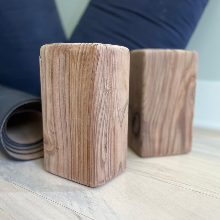Yoga Blocks from Salvaged Cypress Wood Mat