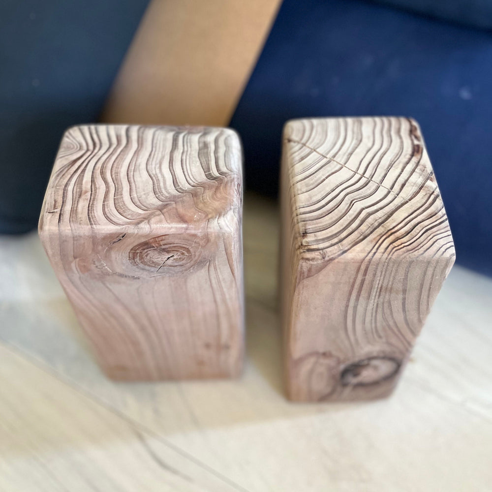 Yoga Blocks from Salvaged Cypress Wood End Grain