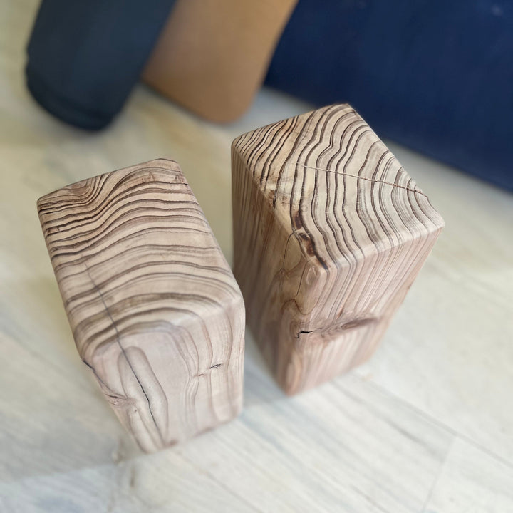Yoga Blocks from Salvaged Cypress Wood Bolster