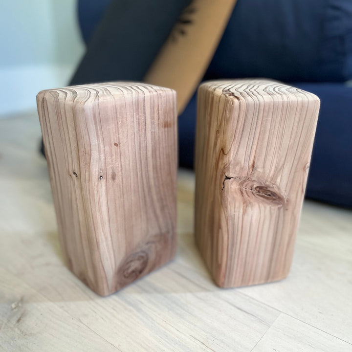 Yoga Blocks from Salvaged Cypress Wood - Pair of Two
