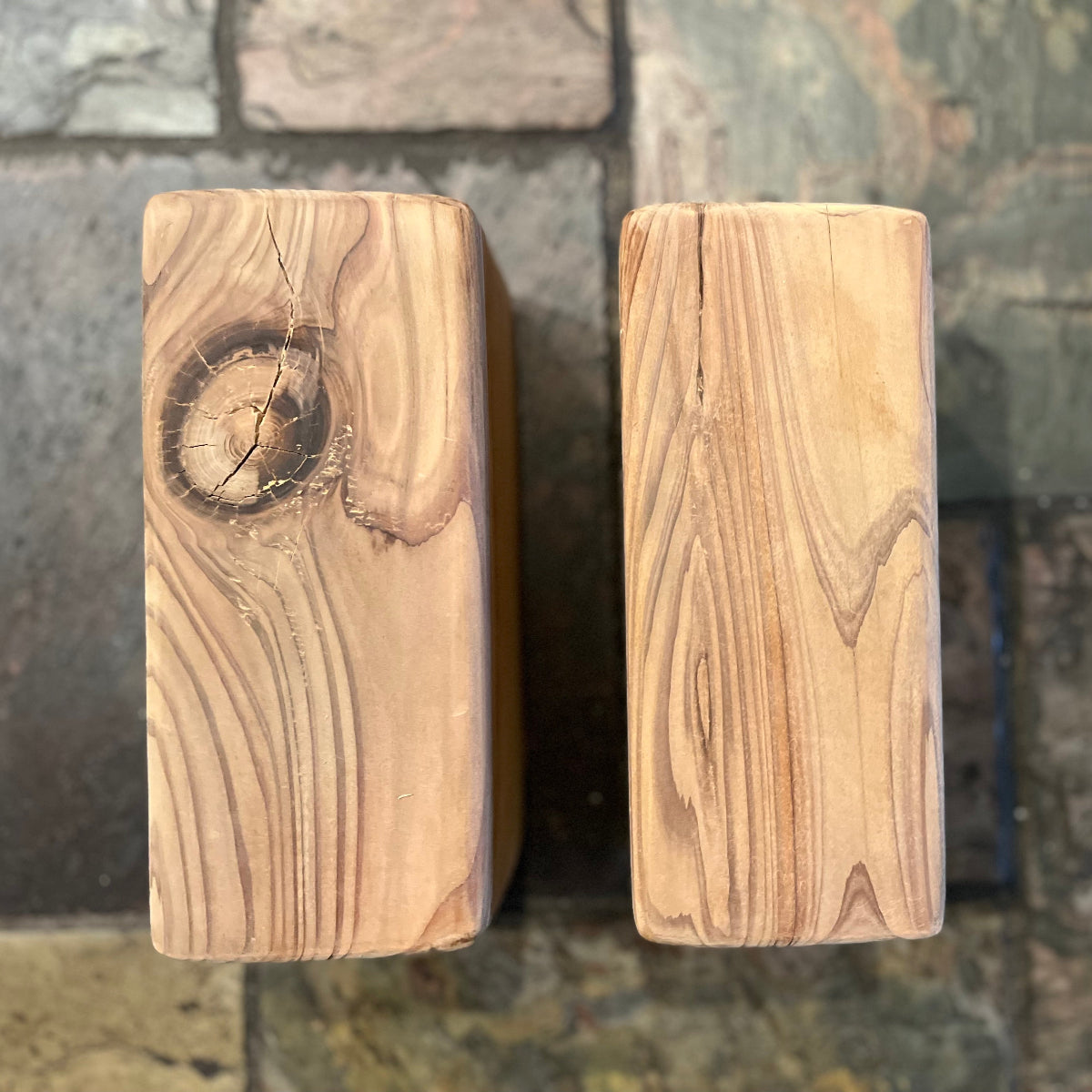 Yoga Blocks from Salvaged Cedar Wood - Pair of Two – Alabama Sawyer