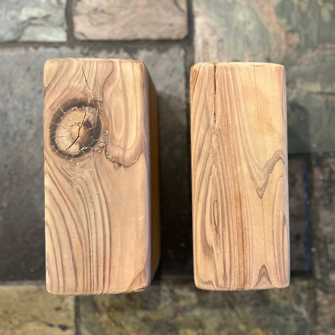 Yoga Blocks from Salvaged Cypress Wood Knot