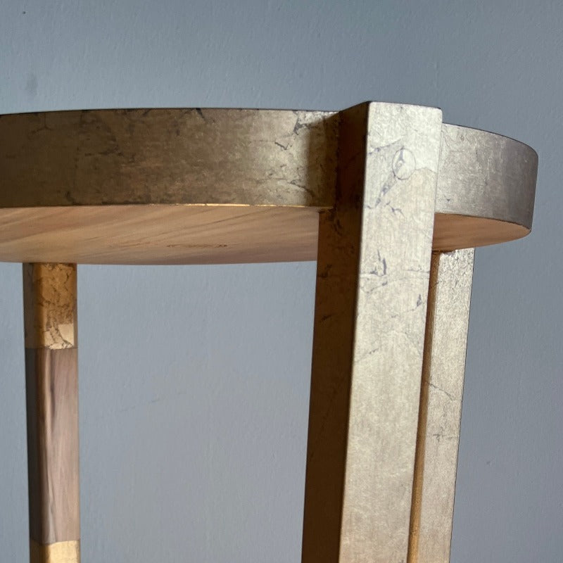 Black and Gold Round Modern Side Table | Waverly Special Edition detail