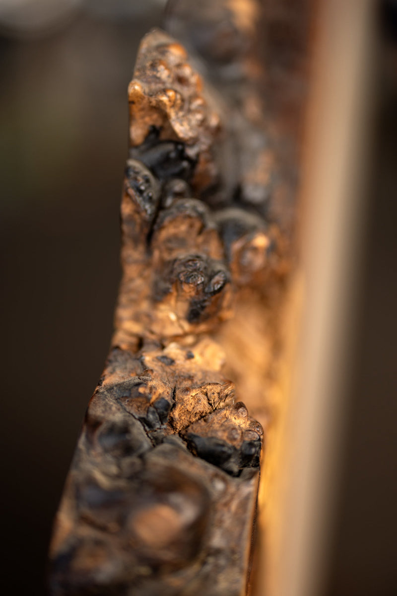 Walnut Burl Wood Mirror One of a Kind Texture