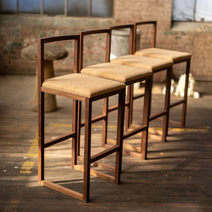 Porto Barstool | Modern Walnut Wood Barstool | Bar or Island Seating